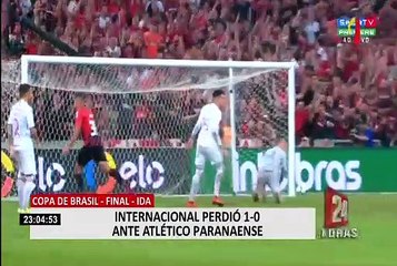 Primera final Copa Brasil: Inter de Paolo Guerrero perdió 1-0 ante Atlético Paranaense