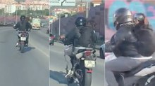 Motociclista transporta o seu cão à patrão em plena IC19