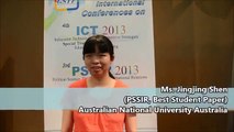 Ms. Jingjing Shen at PSSIR Conference 2013 by GSTF Singapore