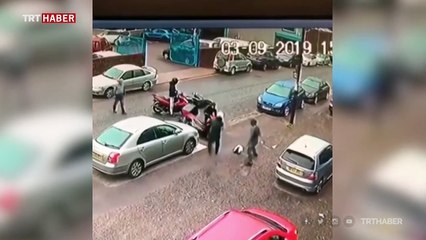 Motosikletli diğer 3 hırsıza böyle karşı koydu