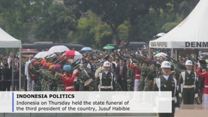 Former Indonesian president Habibie laid to rest in state funeral