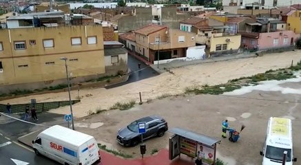 Rambla de Churra (Murcia) se desborda tras la DANA