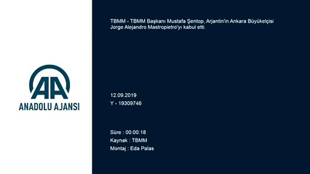 TBMM Başkanı Şentop, Arjantin'in Ankara Büyükelçisi Mastropietro'yu kabul etti - TBMM