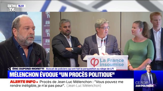 Procès de Jean-Luc Mélenchon: Que Monsieur Mélenchon respecte au moins ma liberté demande Éric Dupont-Moretti