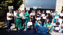 Concentración de protesta  enfermeras eventuales del HVX de Cee