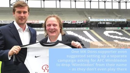 MK Dons v AFC Wimbledon: History behind the hatred