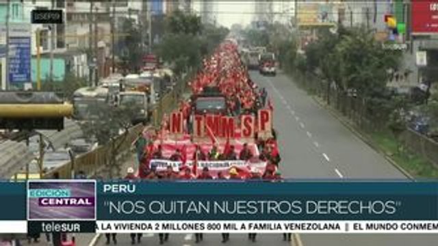Perú: mineros en paro indefinido son reprimidos