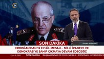 Başkan Erdoğan'dan 12 Eylül mesajı