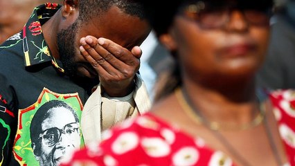 Coffin of Zimbabwe's ex-president Robert Mugabe arrives in Harare