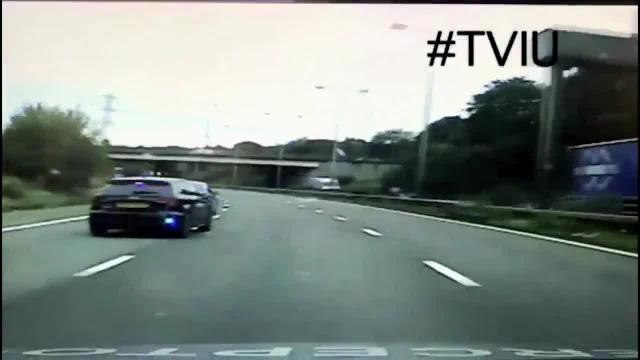 Dramatic police chase footage released of officers stopping a BMW 5-Series on the M61 which was stolen in Lancashire