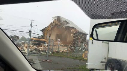 Le centre des loisirs de Saint-Épiphane en démolition