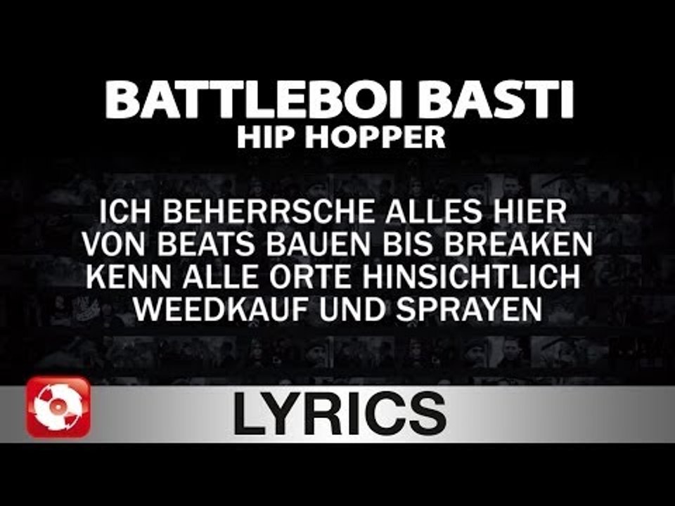 BATTLEBOI BASTI - HIP HOPPER - AGGROTV LYRICS KARAOKE (OFFICIAL VERSION)