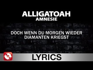 ALLIGATOAH - AMNESIE - AGGROTV LYRICS KARAOKE (OFFICIAL VERSION)