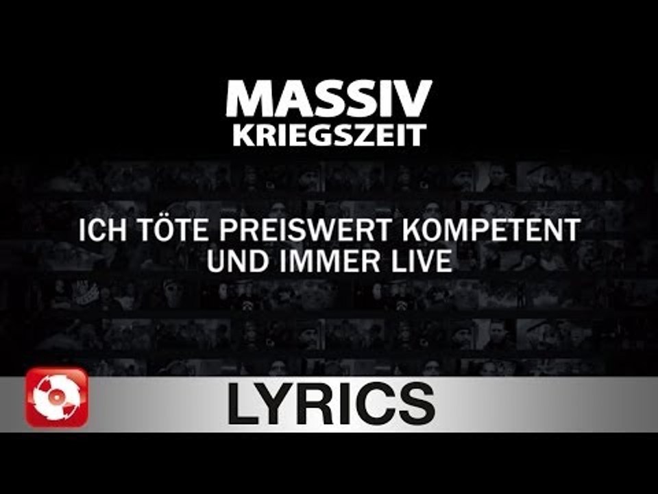 MASSIV - KRIEGSZEIT - AGGROTV LYRICS KARAOKE (OFFICIAL VERSION)