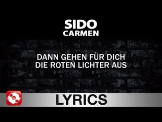 SIDO - CARMEN - AGGROTV LYRICS KARAOKE  (OFFICIAL VERSION)