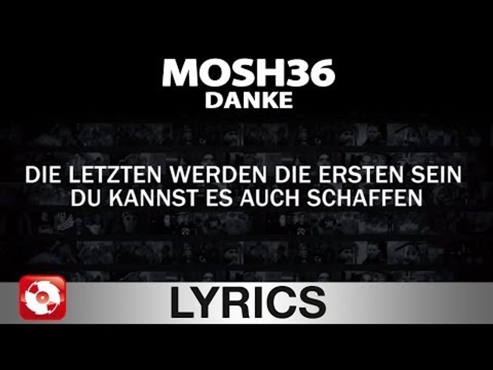 MOSH36 - DANKE - AGGROTV LYRICS KARAOKE (OFFICIAL VERSION)