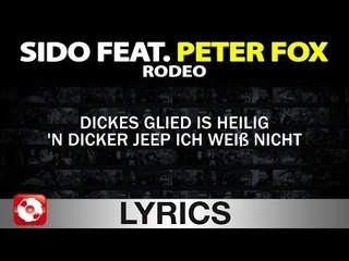 SIDO FEAT. PETER FOX - RODEO AGGROTV LYRICS KARAOKE (OFFICIAL VERSION)