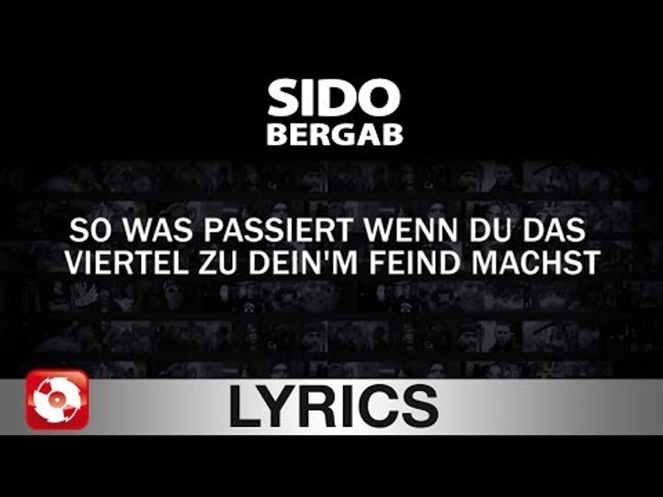SIDO - BERGAB AGGROTV LYRICS KARAOKE (OFFICIAL VERSION)