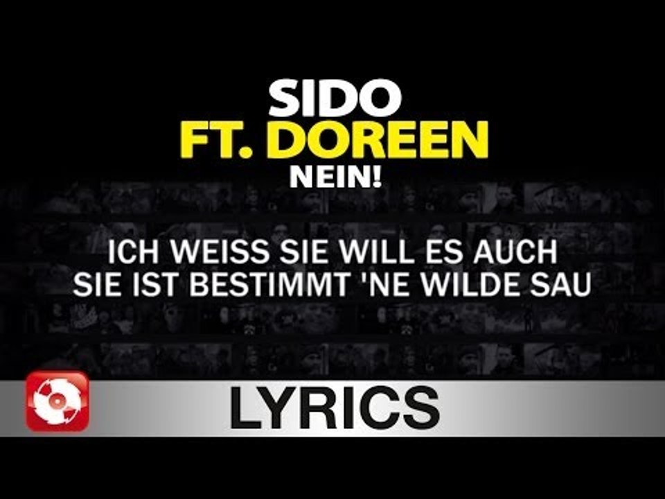 SIDO FEAT. DOREEN - NEIN! -  AGGROTV LYRICS KARAOKE (OFFICIAL VERSION)
