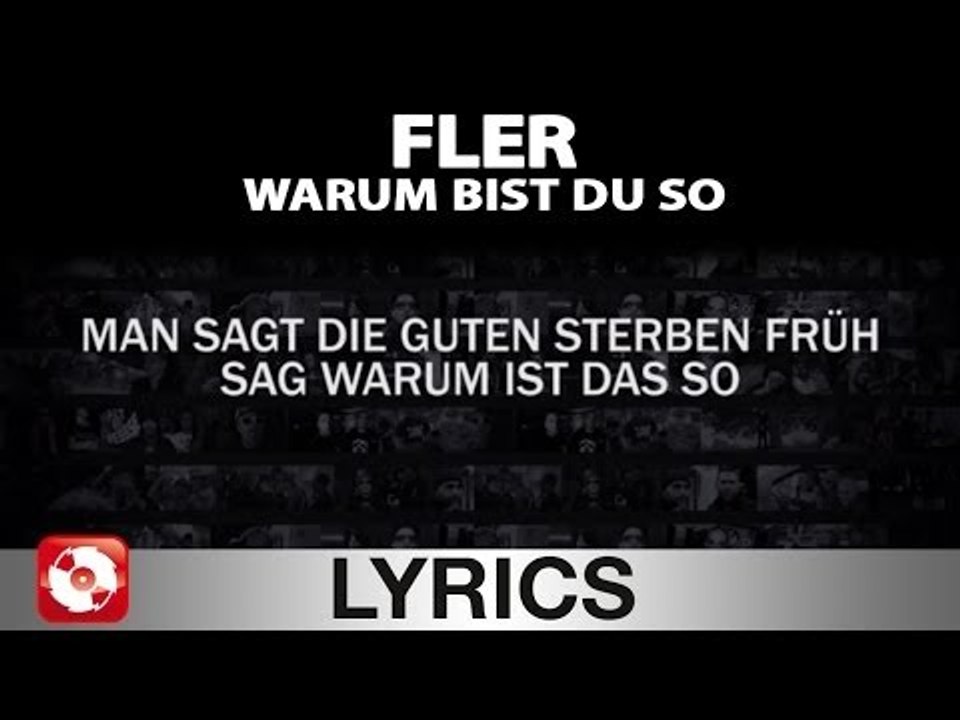FLER - WARUM BIST DU SO - AGGROTV LYRICS KARAOKE (OFFICIAL VERSION)