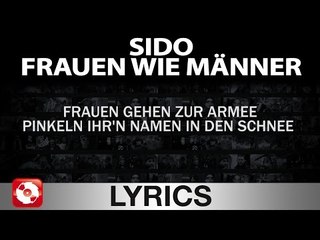 SIDO - FRAUEN WIE MÄNNER AGGROTV LYRICS KARAOKE (OFFICIAL VERSION)