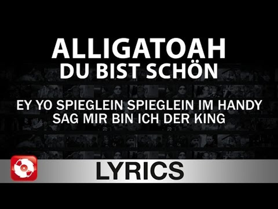 ALLIGATOAH - DU BIST SCHÖN AGGROTV LYRICS KARAOKE (OFFICIAL VERSION)