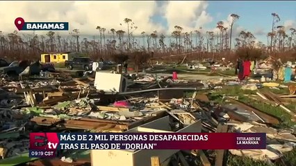 Hay más de 2 mil desaparecidos en las Bahamas por huracán Dorian