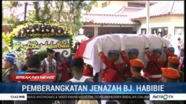 Jenazah BJ Habibie Diberangkatkan Menuju TMP Kalibata