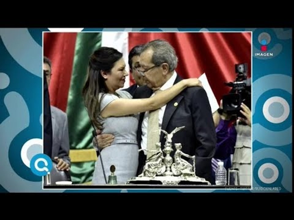 Tierno abrazo de Muñoz Ledo a diputada | Qué Importa