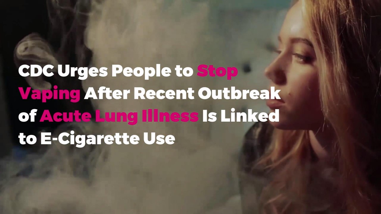 CDC Urges People to Stop Vaping After Recent Ou...