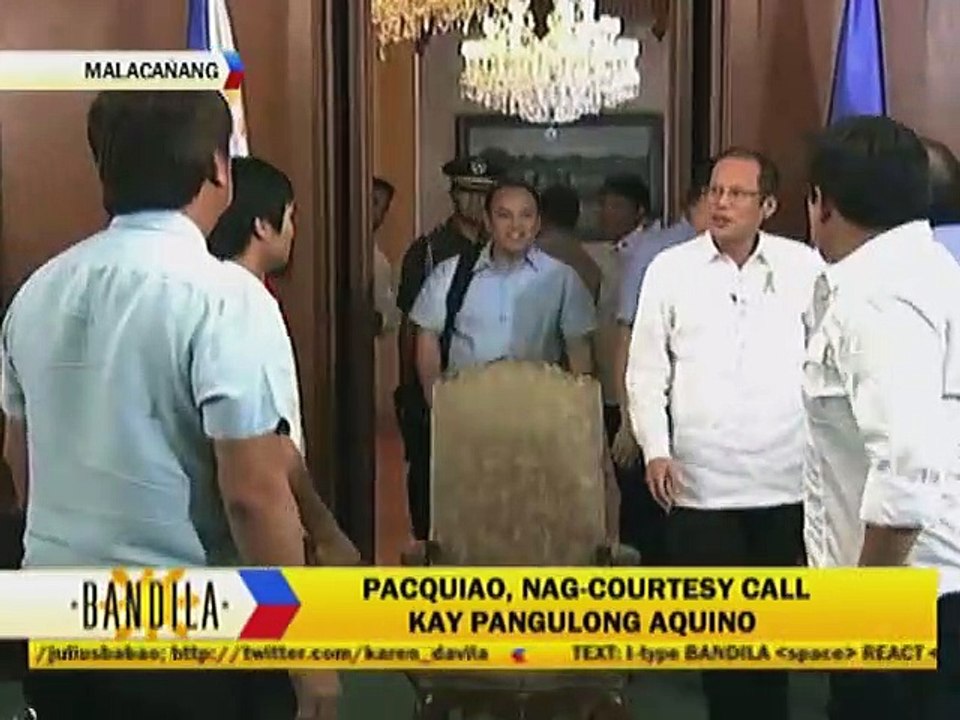 Pacquiao, nag-courtesy call kay pangulong Aquino