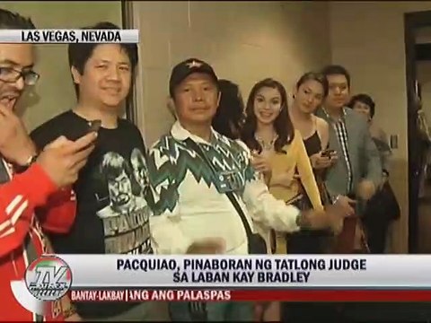Pacquiao, pinaboran ng tatlong judge laban kay Bradley