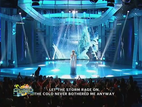 Sarah sings the award-winning song Let It Go from the movie Frozen