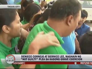 Deniece Cornejo at Bernice Lee, naghain ng ""Not Guilty"" plea sa kasong grave coercion
