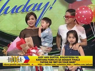 Judy Ann Santos, sinorpresa ng kanyang pamilya sa season finale taping ng ""Bet on Your Baby""