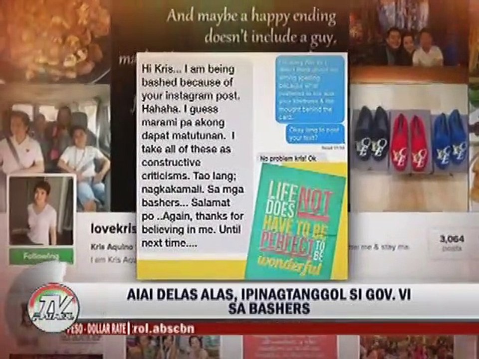 Ai Ai delas Alas, Ipinagtanggol si Gov. Vi sa bashers