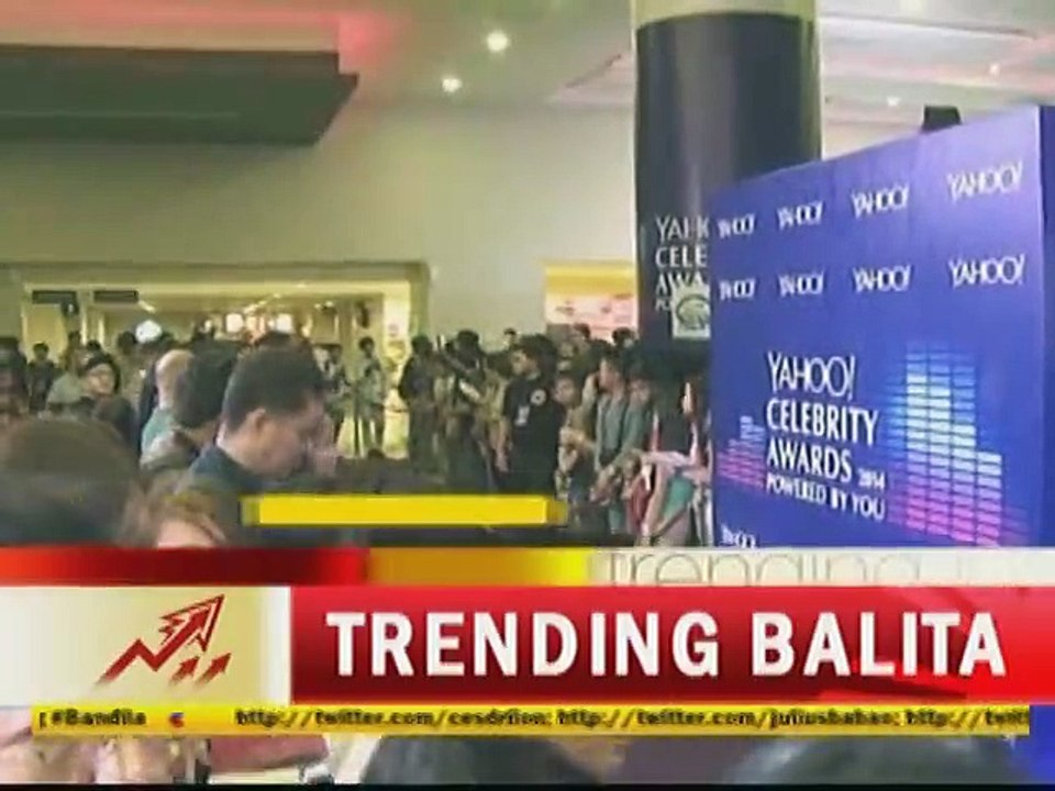 Mga celebrities, kanya-kanyang eksena sa purple carpet ng Yahoo Awards