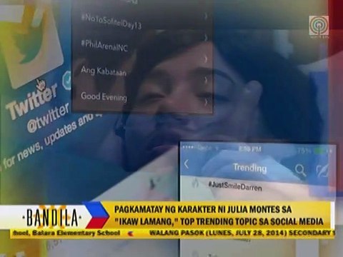 Pagkamatay ng karakter ni Julia Montes sa Ikaw Lamang , Top Trending sa Social Media