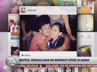 Matteo, niregaluhan ng workout attire si Sarah