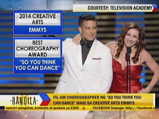 Fil-Am choreographer ng 'So You Think You Can Dance' wagi sa Creative Arts Emmys