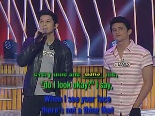 Nadine, Joseph and James, perfect score sa ""Just The Way You Are"" missing lyrics