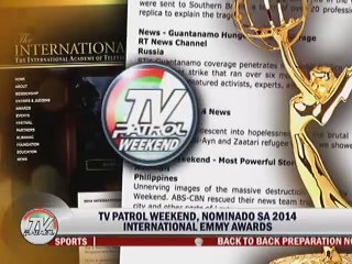 TV Patrol Weekend, nominado sa 2014 International Emmy Awards