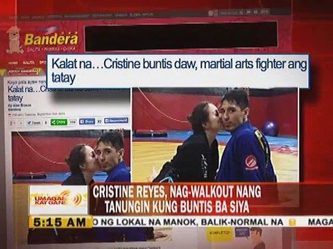 Cristine Reyes, nag-walkout ngang tanunging kung buntis siya