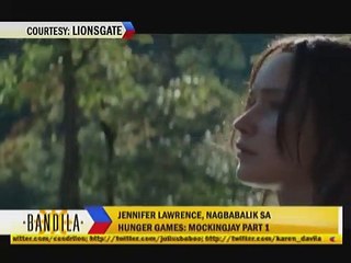 Jennifer Lawrence, nagbabalik sa Hunger Games: Mockingjay Part 1