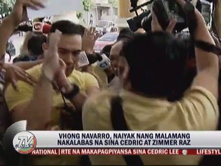 Vhong Navarro, naiyak nang malamang nakalabas na sina Cedric Lee at Zimmer Raz