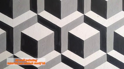 3d wall painting - tutorial cat tembok motif 3d