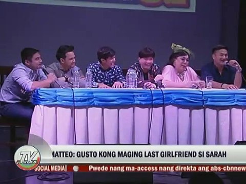 Matteo: gusto kong maging last girlfriend si Sarah