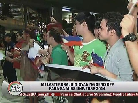 MJ Lastimosa, binigyan ng send off para sa Miss Universe 2014