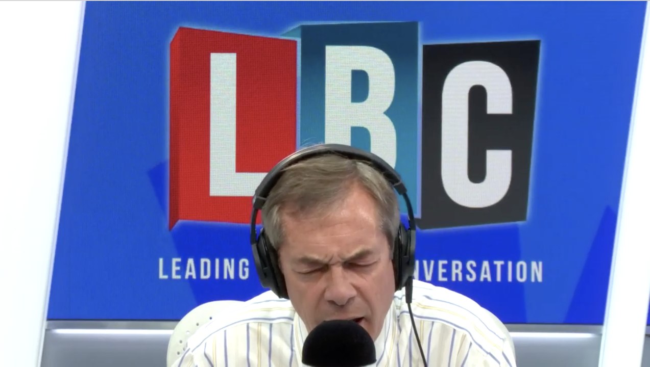 Caller Tells Nigel Farage: Your Entire Campaign Is Based "On Slogans"