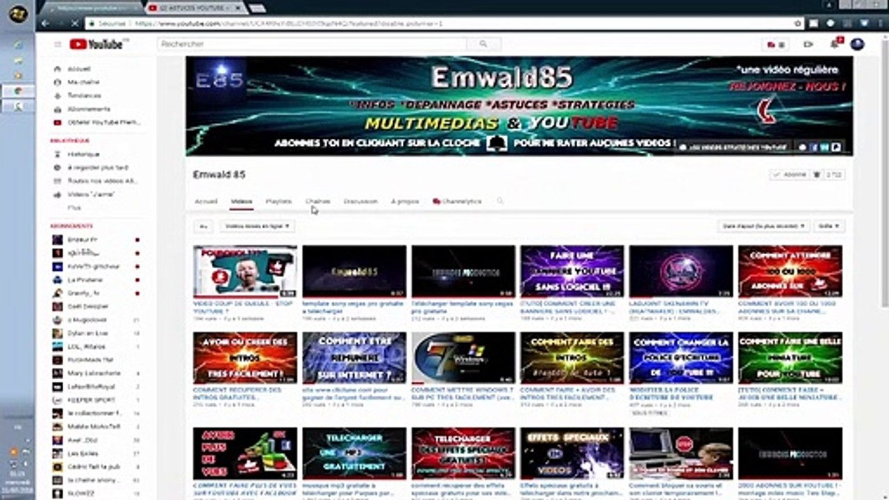 COMMENT FAIRE UNE CHAINE YOUTUBE